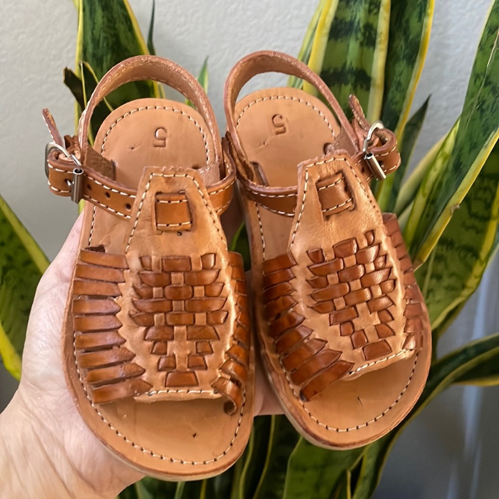 Baby - toddler - boy Mexican leather huaraches